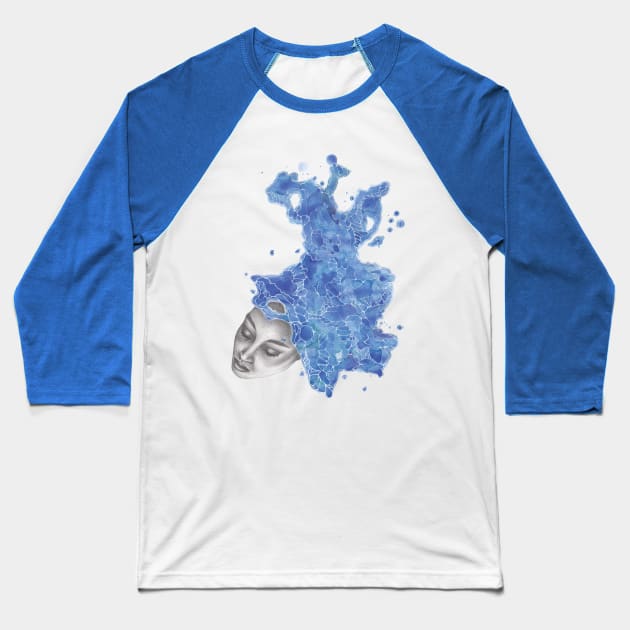 Strange Lady - Blue Baseball T-Shirt by ToothandArrowCo